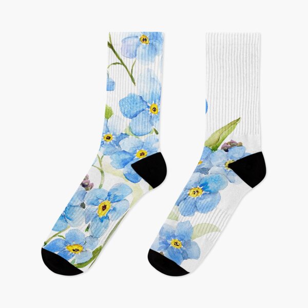 Item preview, hand painted blue forget me not 2026 designed and sold by ColorandColor.