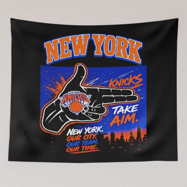 Item preview, New York Knicks Basketball Fan Take Aim. New York. Our City. Our Team. Our Time. designed and sold by CalyZOam99.