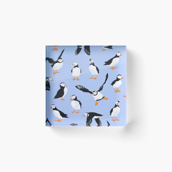 Item preview, Saltwater society | Puffins pattern designed and sold by prntsystm.