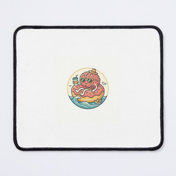 Item preview, Brain On Vacation Donut Float Funny Sticker designed and sold by EmylDesigns.
