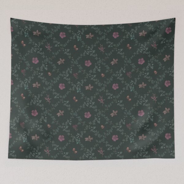 Item preview, Winter Hedgerow Floral Trellis Woodland pattern designed and sold by Designs by christel_treiber.