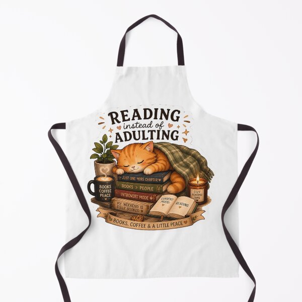 Item preview, Reading Instead of Adulting - Cozy Cat Sticker designed and sold by Meritstore.