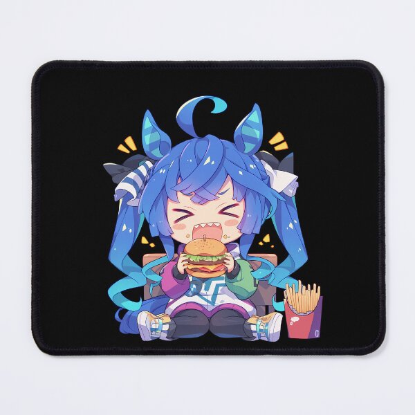 Item preview, Twin Turbo Uma Musume Pretty Derby Chibi Kawaii Burger Excited Anime Girl Snack designed and sold by earlobejerk.