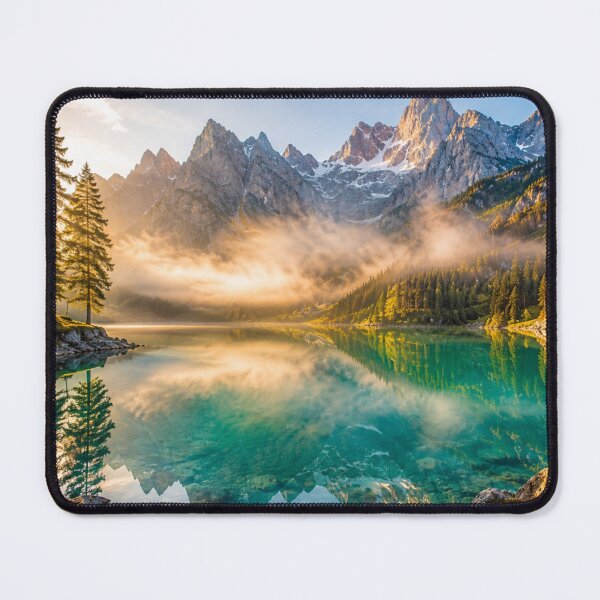 Item preview, Hidden Alpine Lake at Golden Sunrise designed and sold by Pond21.