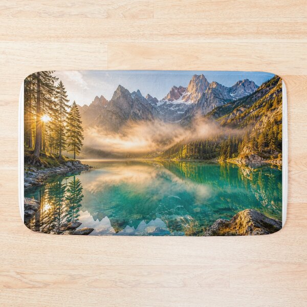 Item preview, Hidden Alpine Lake at Golden Sunrise designed and sold by Pond21.