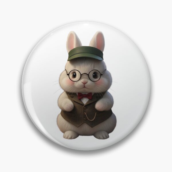 Item preview, Cute Intellectual Bunny in Vintage Vest and Glasses – Dark Academia Rabbit designed and sold by lovelistivkaa.