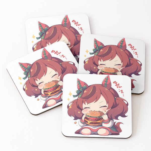 Item preview, Nice Nature Uma Musume Chibi Burger Hungry Smile designed and sold by earlobejerk.