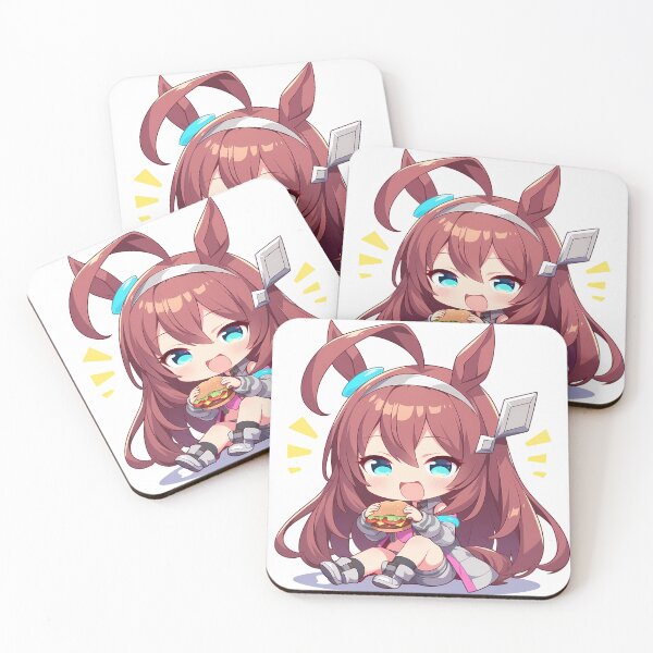 Item preview, Mihono Bourbon Uma Musume Pretty Derby Kawaii Chibi Burger Anime Girl Vivid Charm designed and sold by earlobejerk.