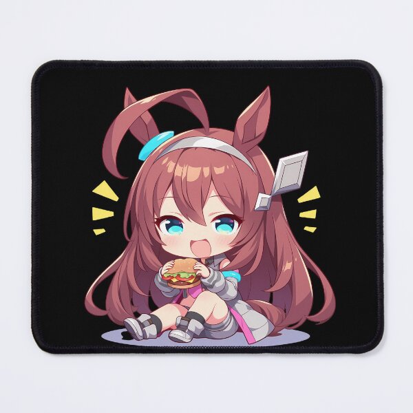 Item preview, Mihono Bourbon Uma Musume Pretty Derby Kawaii Chibi Burger Anime Girl Vivid Charm designed and sold by earlobejerk.