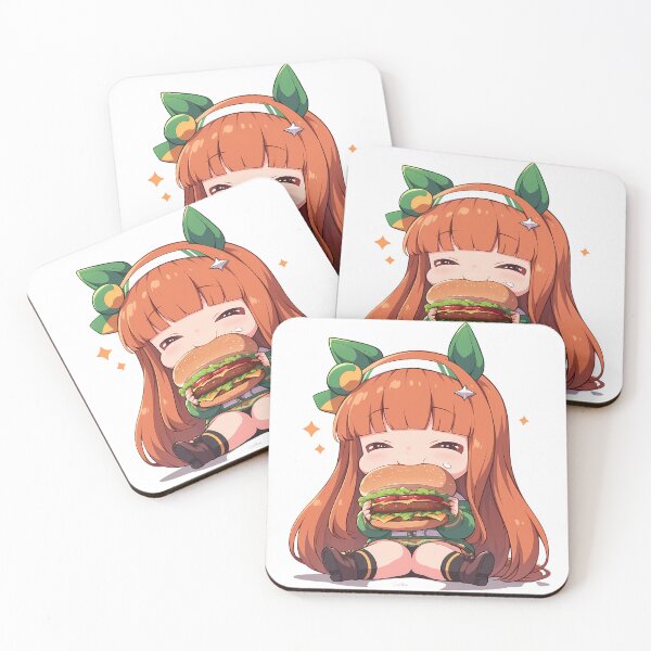 Item preview, Silence Suzuka Uma Musume Pretty Derby Chibi Kawaii Burger Anime Girl Sweet Joy designed and sold by earlobejerk.