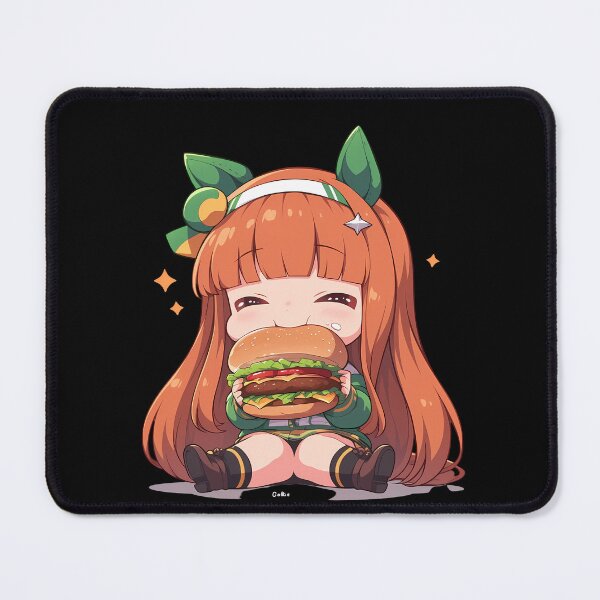 Item preview, Silence Suzuka Uma Musume Pretty Derby Chibi Kawaii Burger Anime Girl Sweet Joy designed and sold by earlobejerk.