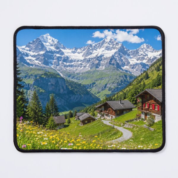 Item preview, Swiss Alpine Panorama on a Perfect Summer Day designed and sold by Pond21.
