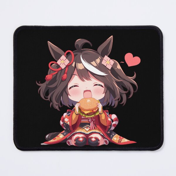 Item preview, Kitasan Black Uma Musume Pretty Derby Chibi Kawaii Burger Anime Girl Kawaii Charm designed and sold by earlobejerk.