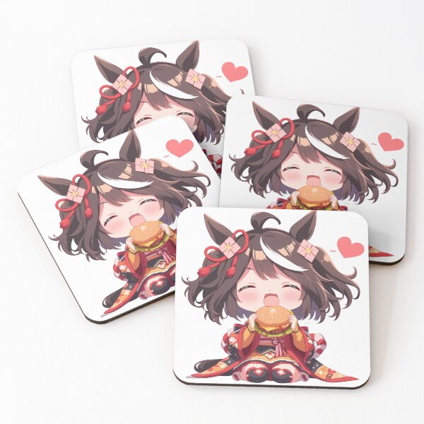 Item preview, Kitasan Black Uma Musume Pretty Derby Chibi Kawaii Burger Anime Girl Kawaii Charm designed and sold by earlobejerk.
