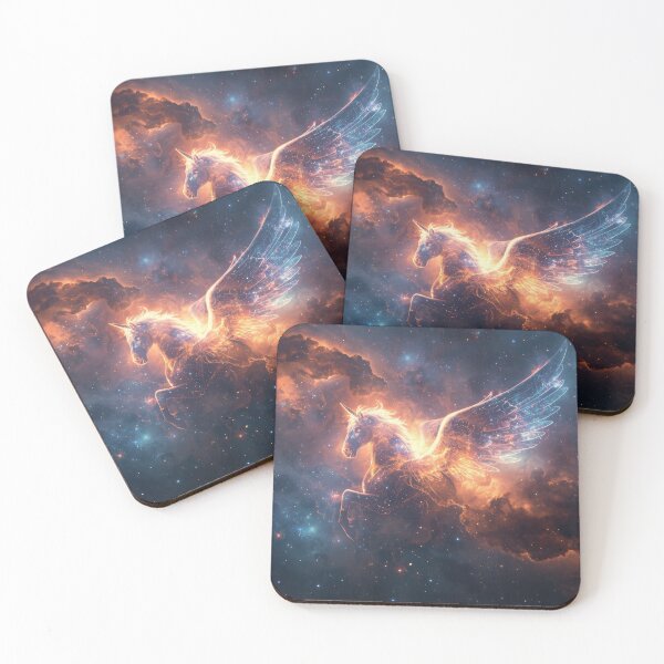 Item preview, Celestial Unicorn with Wings in Cosmic Space designed and sold by Nick Seidel.