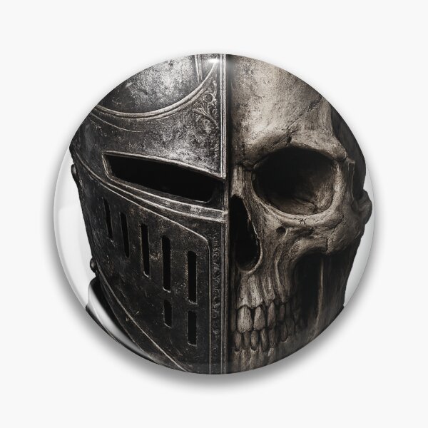 Item preview, Half Knight Half Skull – Dark Warrior Emblem designed and sold by Sticleg.