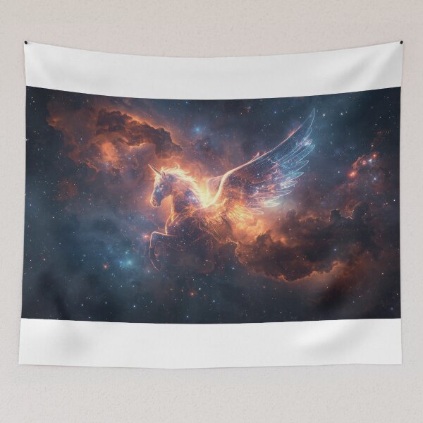 Item preview, Celestial Unicorn with Wings in Cosmic Space designed and sold by Nick Seidel.