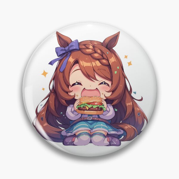 Item preview, Super Creek Uma Musume Pretty Derby Chibi Burger Joy designed and sold by earlobejerk.
