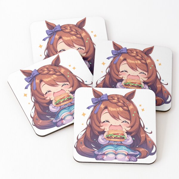 Item preview, Super Creek Uma Musume Pretty Derby Chibi Burger Joy designed and sold by earlobejerk.