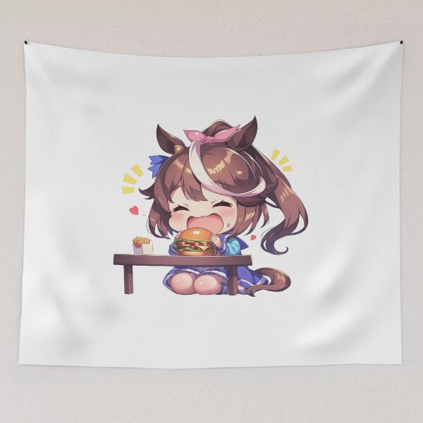 Item preview, Tokai Teio Uma Musume Chibi Burger Table Joy designed and sold by earlobejerk.