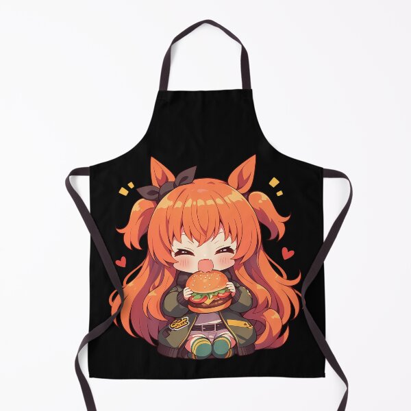 Item preview, Mayano Top Gun Uma Musume Pretty Derby Chibi Burger Cheer designed and sold by earlobejerk.