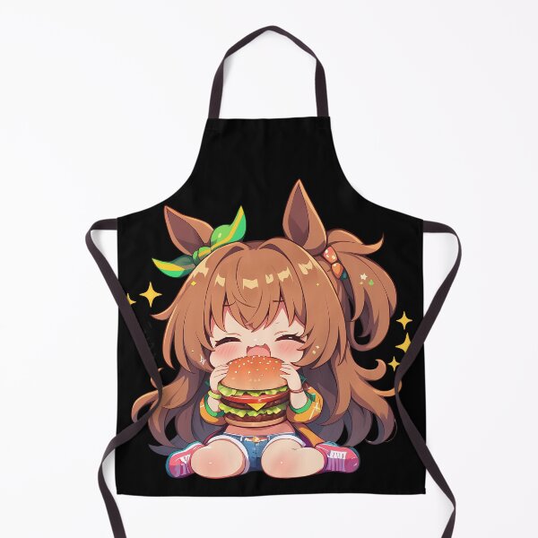 Item preview, Taiki Shuttle Uma Musume Chibi Burger Sparkle Smile designed and sold by earlobejerk.