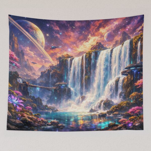Item preview, Futuristic landscape full of color and energy designed and sold by Sigtrix.