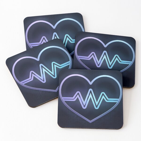 Item preview, Neon Heartbeat Lifeline EKG designed and sold by QuirkyCloud Designs.