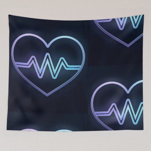 Item preview, Neon Heartbeat Lifeline EKG designed and sold by QuirkyCloud Designs.