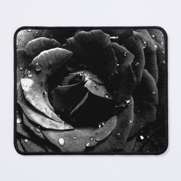 Item preview, Dark Moody Black Rose Macro with Dew Drops designed and sold by MariaAteva.