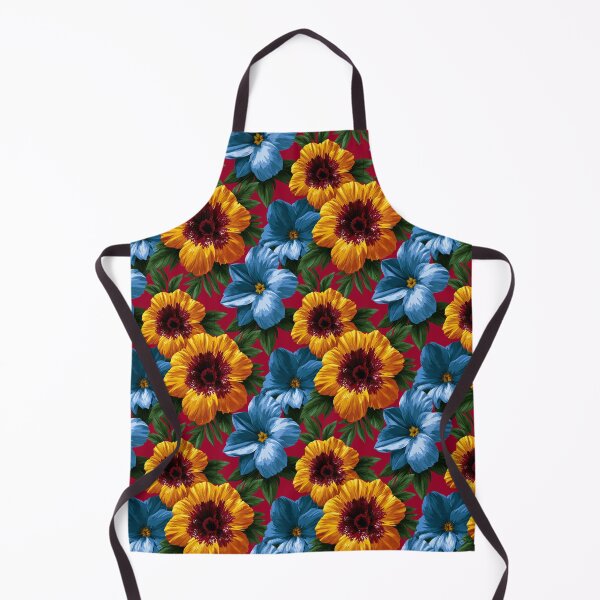 Item preview, Extra Large Yellow And Blue Floral Statement Pattern designed and sold by igraphixart.