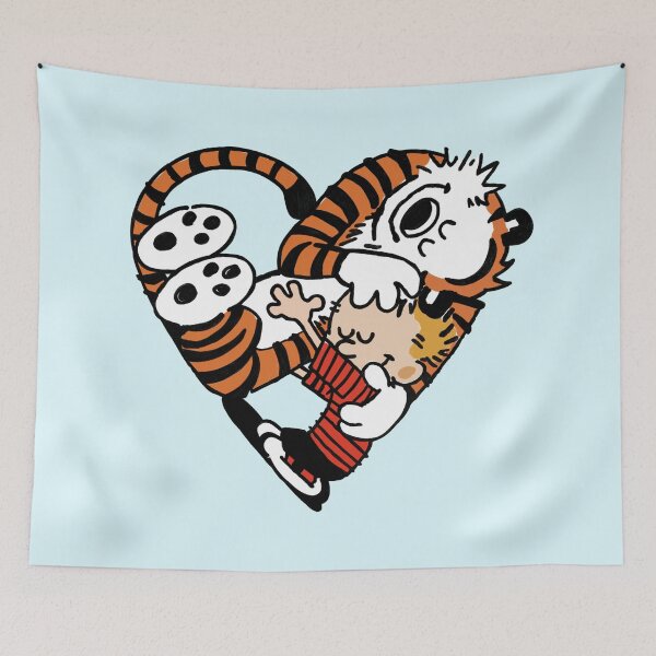 Item preview, Boy and Tiger Heart - Calvin and Hobbes - Best Friends Forever designed and sold by ZERO-MIND.