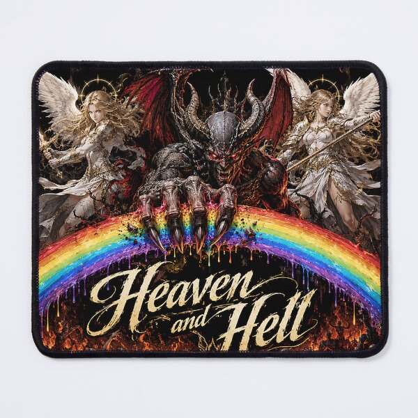 Item preview, Heaven and Hell: The Rainbow-Wielding Monster vs. The Female Angel designed and sold by HD3284.