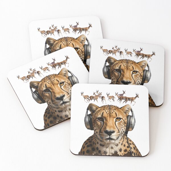 Item preview, Cheetah's Swift Rhythms - Cool Music Lover Wildlife Portrait Classic T-Shirt  designed and sold by SupernovaNote.