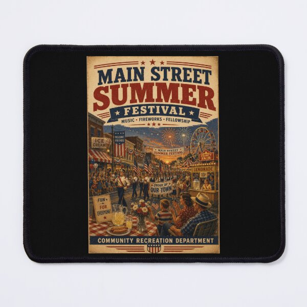 Item preview, Main Street Summer Festival Americana Retro Community Celebration designed and sold by TheTrendsDesk.