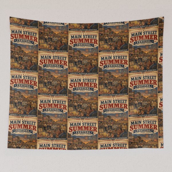 Item preview, Main Street Summer Festival Americana Retro Community Celebration designed and sold by TheTrendsDesk.