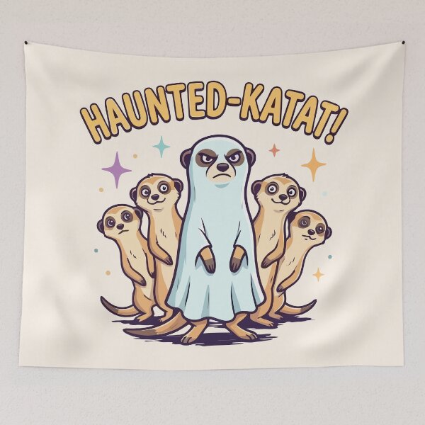 Item preview, Haunted Katat Funny Meerkat Ghost Halloween Costume designed and sold by Amir Faysal.