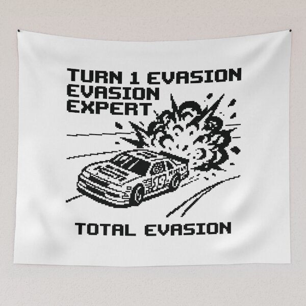 Item preview, Turn 1 Rammer Evader - Sim Racing Humor designed and sold by GarageGraphics.