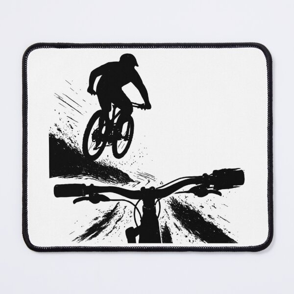 Item preview, MTB downhill jump POV - mountain bike design designed and sold by Pineapple-Tree.