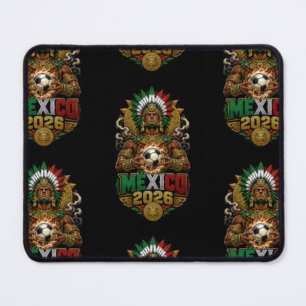 Item preview, Mexico, Aztec warrior with soccer ball 2026 designed and sold by Imprearte.