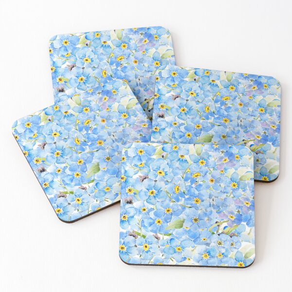 Item preview, hand painted blue forget me not pattern 2026  designed and sold by ColorandColor.