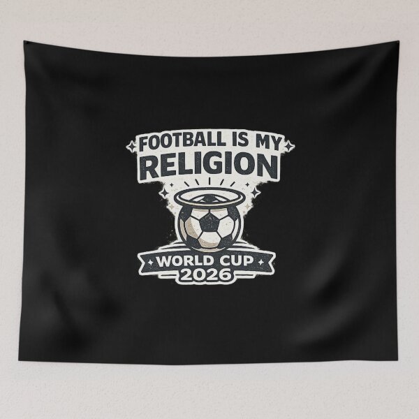 Item preview, Football Is My Religion World Cup 2026 Funny Soccer Fan T-Shirt designed and sold by ArthUpscale.