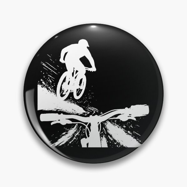 Item preview, MTB downhill jump POV - mountain bike design designed and sold by Pineapple-Tree.