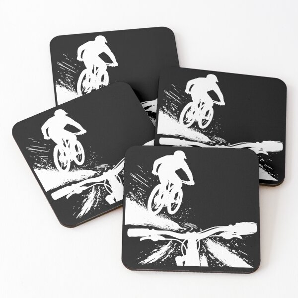Item preview, MTB downhill jump POV - mountain bike design designed and sold by Pineapple-Tree.