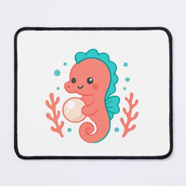 Item preview, Treasure Within Seahorse - Kawaii Ocean Sticker designed and sold by foryouandyours.