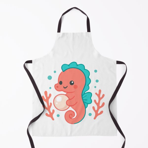 Item preview, Treasure Within Seahorse - Kawaii Ocean Sticker designed and sold by foryouandyours.