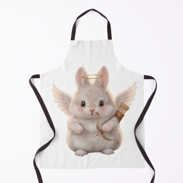 Item preview, Cute Cupid Bunny with Angel Wings and Gold Bow – Romantic Valentine Rabbit designed and sold by lovelistivkaa.