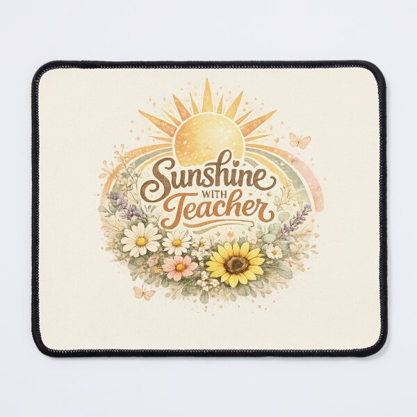Item preview, Sunshine With Teacher Floral Rainbow Watercolor designed and sold by Chic_Clip_Craft.