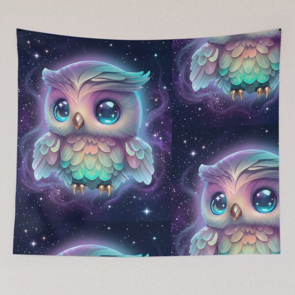 Item preview, Cute Celestial Galaxy Baby Owl designed and sold by QuirkyCloud Designs.