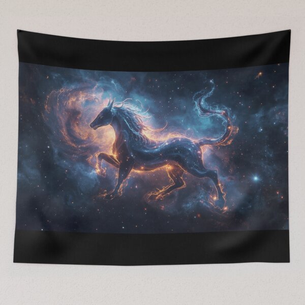 Item preview, Galactic Unicorn Running Through Cosmic Space designed and sold by Nick Seidel.